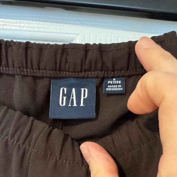 Gap Women’s Easy Wide-Leg Pants in Terra Brown Size Large Petite - Picture 2 of 6